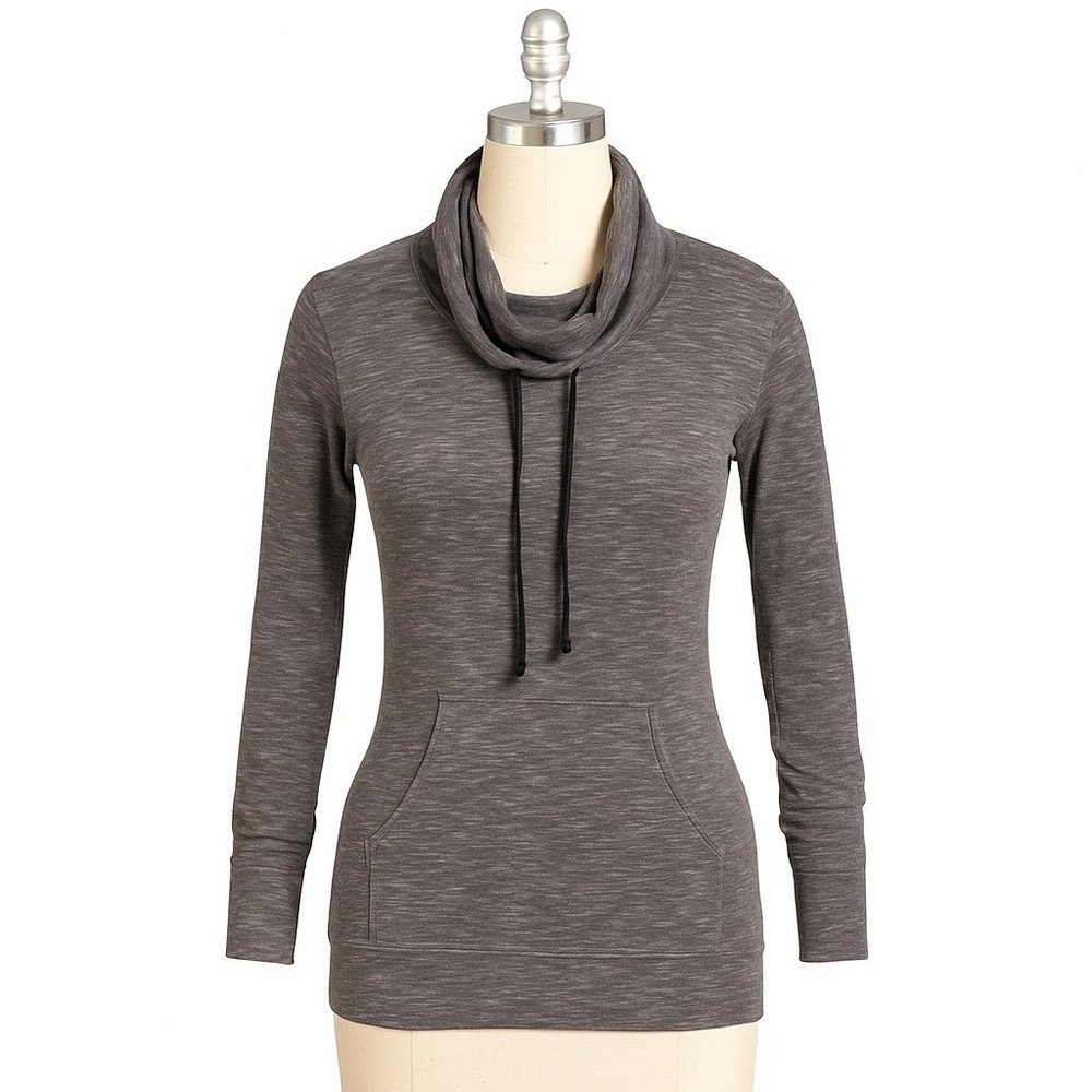 Athleta Modal Cowl Neck Hoodie Lounge Travel Workwear Core Edit Womens M